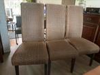 6 stevige Loom stoelen, Huis en Inrichting, Stoelen, Ophalen, Bruin, Koloniaal, Zo goed als nieuw