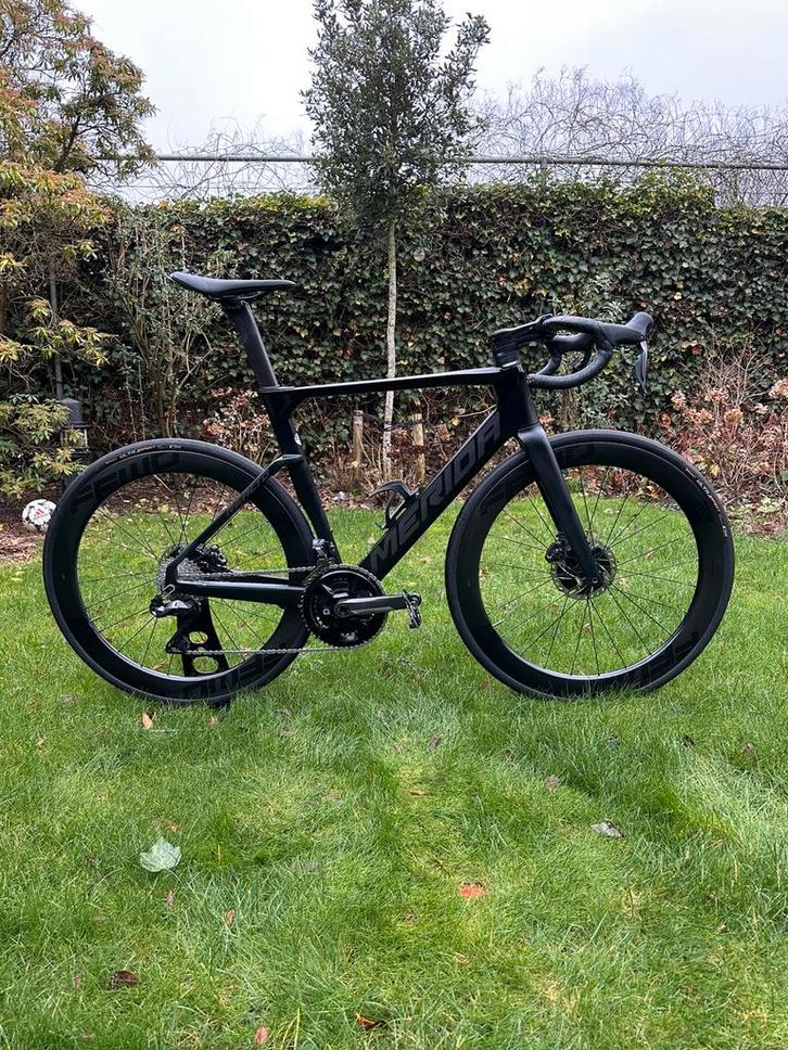 Merida Reacto Glossy Black Di2 2x12 ultegra met powermeter, Fietsen en Brommers, Fietsen | Racefietsen, Zo goed als nieuw, Heren
