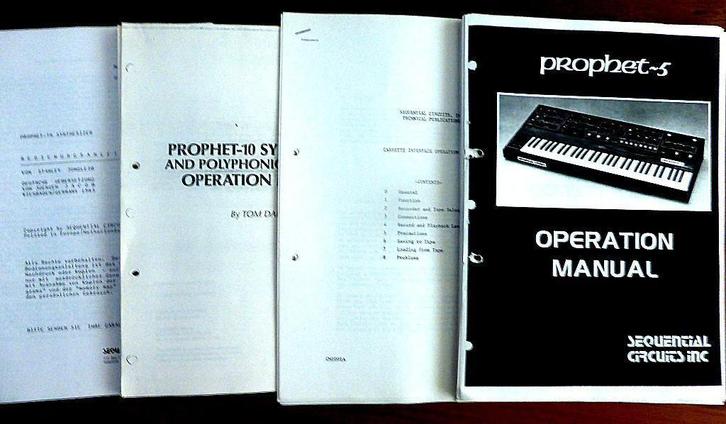 4 handleidingen van SEQUENTIAL CIRCUITS INC. synthesizers, Muziek en Instrumenten, Instrumenten | Toebehoren, Zo goed als nieuw