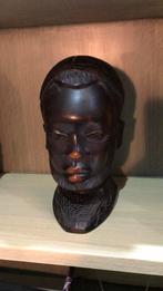 Massief ebbenhouten beeld uit Tanzania. Zwaar., Antiek en Kunst, Kunst | Beelden en Houtsnijwerken, Ophalen of Verzenden