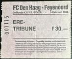 Ticket 87-88 FC Den Haag - Feyenoord (beker), Verzamelen, Sportartikelen en Voetbal, Gebruikt, Ophalen of Verzenden, Feyenoord