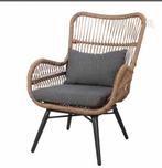 Rotan tuinfauteuil met kussens, Tuin en Terras, Tuintafels, Ophalen of Verzenden, Gebruikt, Rond
