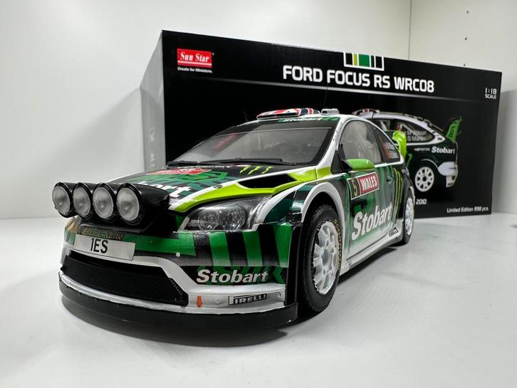 FORD FOCUS RS WRC08 #5 RALLY OF GREAT BRITAIN 2000 SUN STAR, Hobby en Vrije tijd, Modelauto's | 1:18, Nieuw, Auto, Sun Star, Ophalen of Verzenden