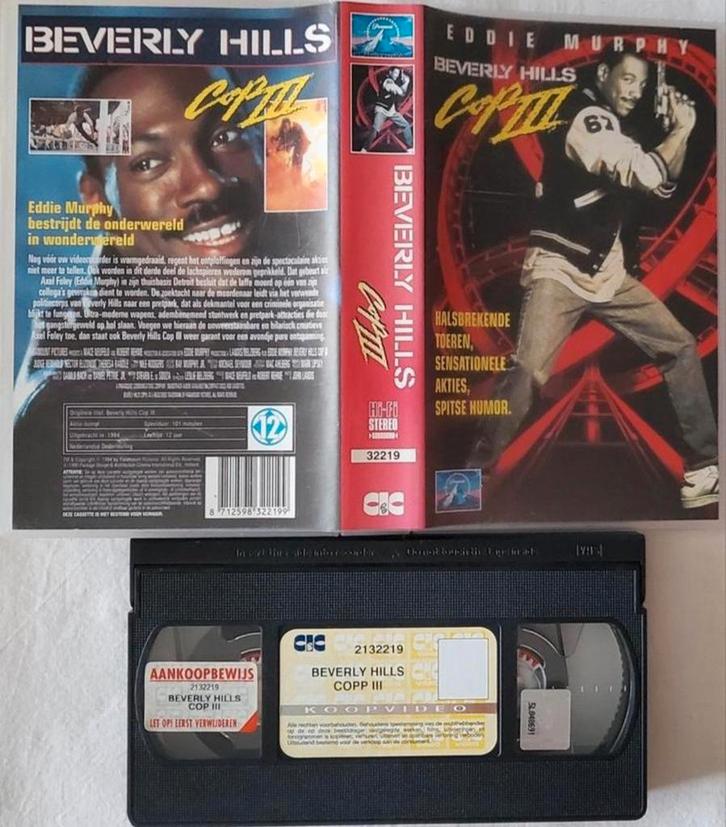 Eddie Murphy Beverly Hills Cop III VHS Actie/Comedy, Cd's en Dvd's, VHS | Film, Zo goed als nieuw, Actie en Avontuur, Vanaf 16 jaar