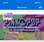 Pinkpop 3 dagen ticket 2024, Tickets en Kaartjes, Eén persoon