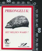 Sticker: Prikongeluk - Het melden waard, Ophalen of Verzenden, Zo goed als nieuw, Dier en Natuur