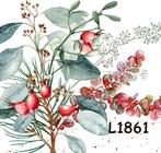 Servetten decoupage/bullet journal - Eucalyptus bessen L1861, Verzenden, Nieuw, Materiaal