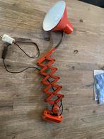 Vintage retro Hala schaarlamp in oranje, Huis en Inrichting, Ophalen of Verzenden, Gebruikt, Metaal