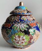 Chinese cloisonne potje met deksel emaille brons, Antiek en Kunst, Antiek | Emaille, Ophalen of Verzenden