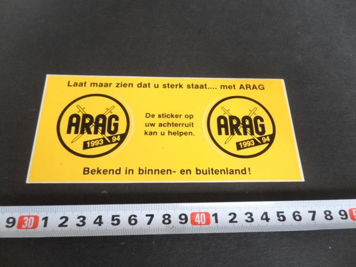 sticker set ARAG verzekeringen 1993/94  *, Verzamelen, Stickers, Zo goed als nieuw, Ophalen