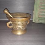 Antieke vijzel met stamper - Brons, Antiek en Kunst, Ophalen of Verzenden, Brons