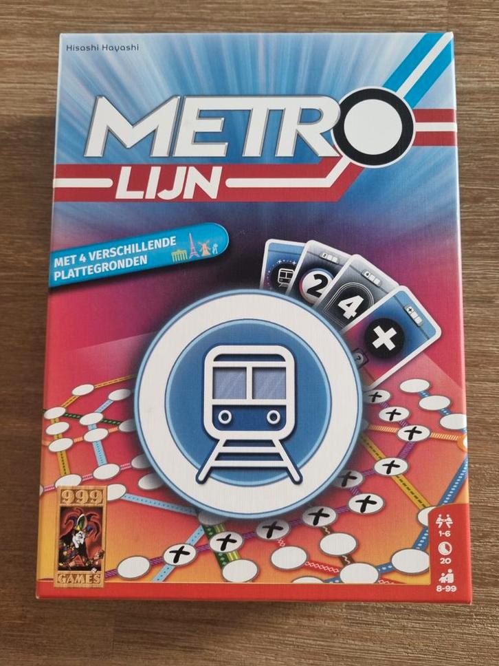 Metrolijn Bordspel, Hobby en Vrije tijd, Gezelschapsspellen | Overige, Zo goed als nieuw, Een of twee spelers, Drie of vier spelers