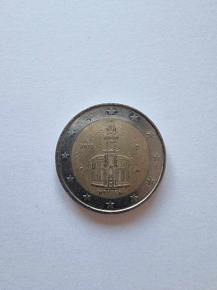 Duitse 2 Euro Herdenkingsmunt Hessen 2015 F, Postzegels en Munten, Munten | Europa | Euromunten, Losse munt, 2 euro, Duitsland