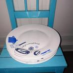 Unox borden van aardewerk met 3 verschillende spreuken 6x, Huis en Inrichting, Keuken | Servies, Ophalen, Gebruikt, Bord(en), Overige stijlen