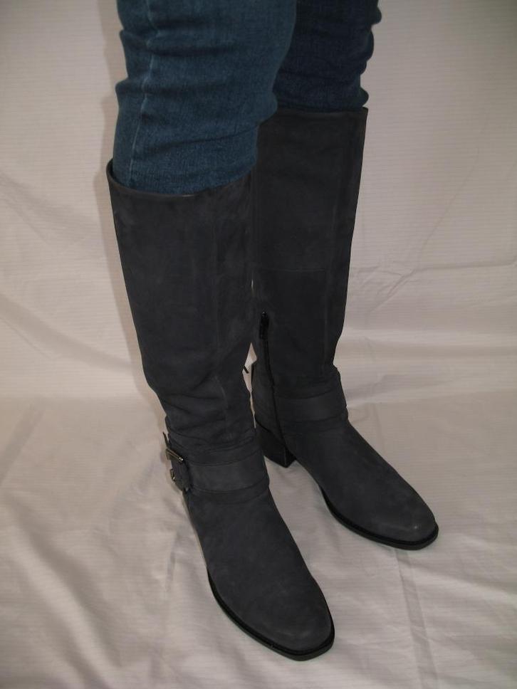 Hoge Leren Suéde Laarzen Mt. 39 Blauw, Kleding | Dames, Schoenen, Zo goed als nieuw, Hoge laarzen, Blauw, Ophalen