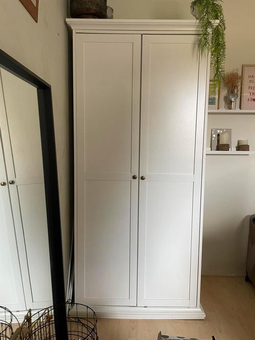 Kledingkast wit, Huis en Inrichting, Kasten | Kledingkasten, Gebruikt, 200 cm of meer, 50 tot 100 cm, 50 tot 75 cm, Met deur(en)