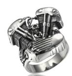 Harley Davidson Early Shovel RVS ring maat 11, Sieraden, Tassen en Uiterlijk, Ringen, Nieuw, 20 of groter, Dame of Heer, IJzer of Staal