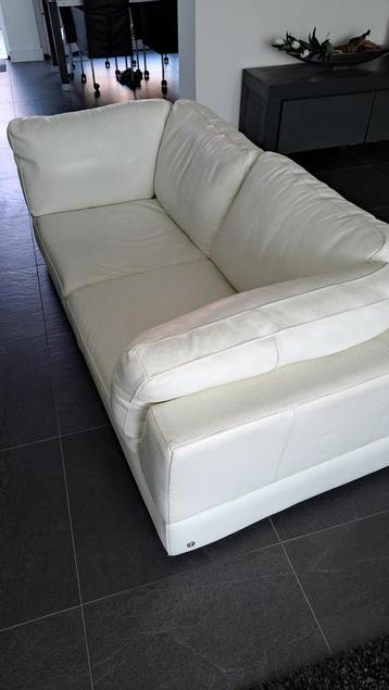 Natuzzi Lederen bank - Wit beschikbaar voor biedingen