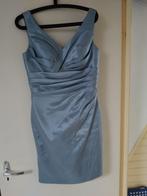 Galajurk kort met bolero blauw. 36/38, Maat 38/40 (M), Overige kleuren, Cocktailjurk, Ophalen of Verzenden