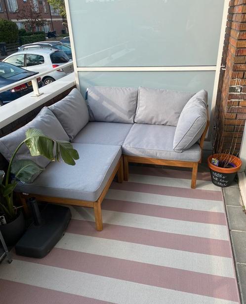 Loungeset Orleans 3 delig met kussens, Tuin en Terras, Tuinsets en Loungesets, Gebruikt, Loungeset, Hout, 3 zitplaatsen, Bank