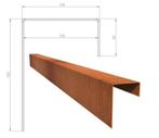 Cortenstaal u-profiel 230x10,4x15cm €27,50 / 2,3m., Overige materialen, Nieuw, Ophalen of Verzenden, Minder dan 25 cm