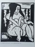 Karl Schmidt-Rotluff Houtsnede boek prent naakt erotiek, Antiek en Kunst, Kunst | Etsen en Gravures, Verzenden