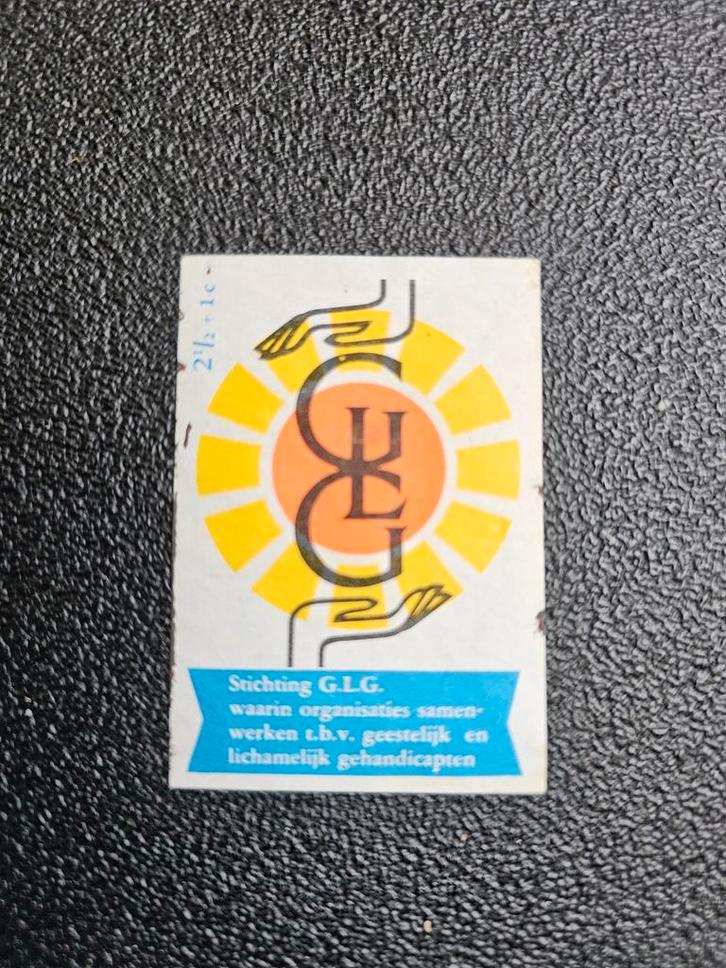 Luciferetiket G.L.G., Verzamelen, Rookartikelen, Aanstekers en Luciferdoosjes, Gebruikt, Ophalen of Verzenden