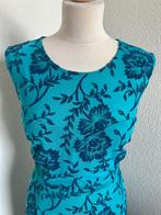 King Louie maat L turquoise blauwe rozen jurk 2624, Blauw, Maat 42/44 (L), Ophalen of Verzenden, Zo goed als nieuw