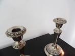 Art Deco Engelse Kandelaars Verzilverd, Ophalen of Verzenden, Zilver