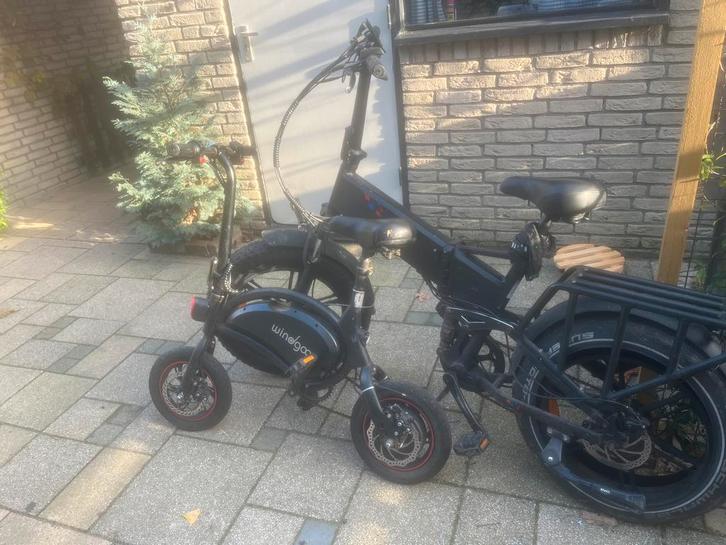 2 E-Vouwfietsen (Defect), Fietsen en Brommers, Fietsen | Vouwfietsen, Gebruikt, Heren, Overige merken, Minder dan 14 inch, Totaal opvouwbaar