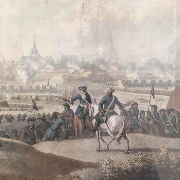 Groningen beleg Bommen Berend 1672 gravure in lijst beschikbaar voor biedingen