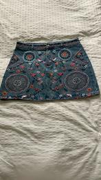 Spijkerrokje, borduursel, Denim Co, 44, Blauw, Ophalen of Verzenden, Zo goed als nieuw, Boven de knie