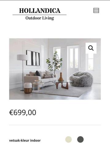 2 Vetsak Flokati Large Zitzakken - Zo goed als nieuw! beschikbaar voor biedingen