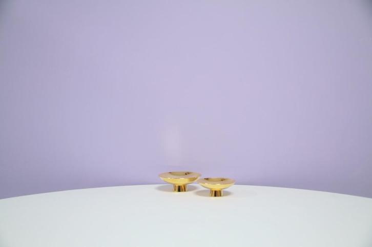 set x2 24k vergulde sake schaaltjes, Antiek en Kunst, Antiek | Goud en Zilver, Goud, Ophalen of Verzenden