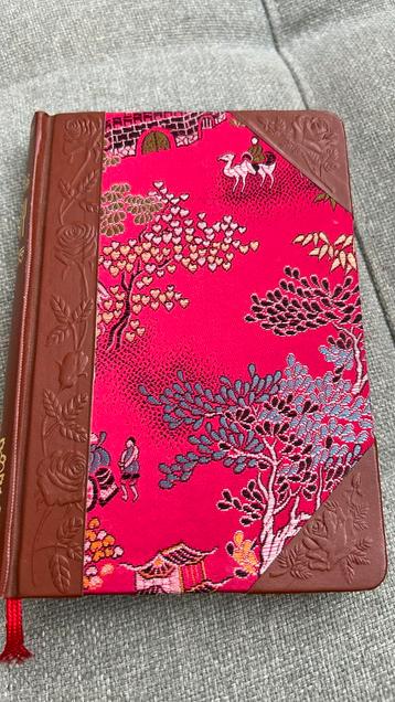 Vintage Chinees dagboek diary schrijfboekje met zijden kaft beschikbaar voor biedingen