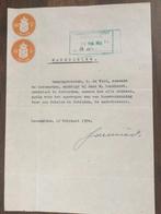 leges zegels 20 en 30 cent, voor bouwvergunning, Ophalen of Verzenden, Na 1940, Gestempeld