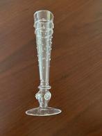 Antiek Glazen Vaasje met Noppen Decoratie Glas Kristal Vaasj, Ophalen of Verzenden