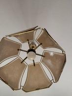 Vintage lamp met gegraveerd glas, Huis en Inrichting, Ophalen, Gebruikt, Glas, Minder dan 50 cm