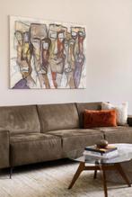 Montel Green 'suede' 3-seater couch., Huis en Inrichting, Banken | Bankstellen, Ophalen, Zo goed als nieuw, Vierpersoons of meer