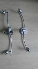 Halogeen lamp plafond  3 lampjes (RVS), Ophalen, Gebruikt, Metaal, Minder dan 100 cm