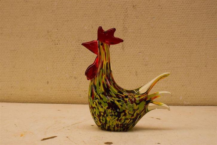 Murano glazen beeld van een haan 47815, Verzamelen, Beelden en Beeldjes, Gebruikt, Ophalen of Verzenden