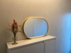 Ovale, gouden spiegel, Huis en Inrichting, Woonaccessoires | Spiegels, Minder dan 50 cm, Nieuw, Ophalen of Verzenden, Minder dan 100 cm