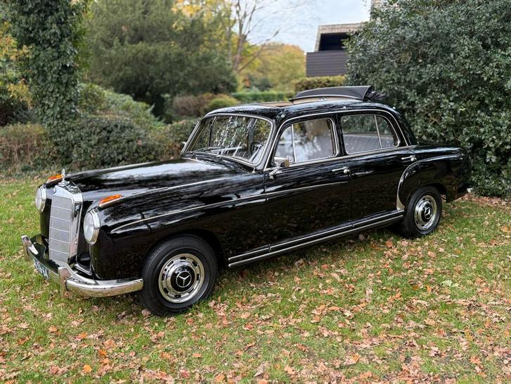 Mercedes-Benz Mercedes 1955 Zwart, Auto's, Mercedes-Benz, Particulier, S-Klasse, Open dak, Radio, Benzine, Sedan, Handgeschakeld