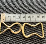 3 stuks Vormsluitngen 8 cm voor tassen metasl goud, Ophalen of Verzenden, Nieuw, Rits of Sluiting