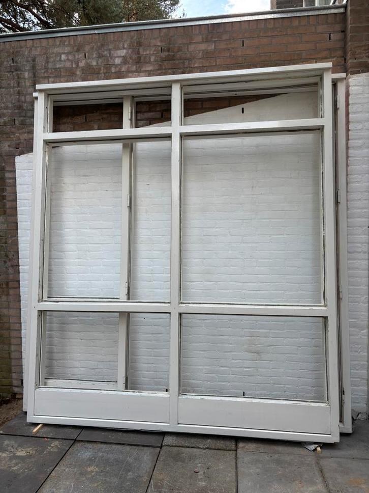 Raamkozijn hardhout, Doe-het-zelf en Verbouw, Kozijnen en Schuifpuien, Gebruikt, Raamkozijn, Hout, 225 cm of meer, 225 cm of meer