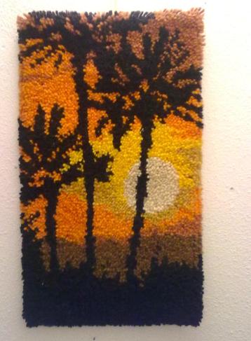 retro vintage 70s mid century wandkleed smyrna wand deco beschikbaar voor biedingen