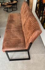 Eetkamerbank met 3 stoelen, Huis en Inrichting, Stoelen, Ophalen, Metaal, Gebruikt, Overige kleuren