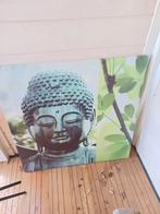 Canvas Boeddha groen wit, Foto of Poster, Zo goed als nieuw, 50 tot 75 cm, 50 tot 75 cm