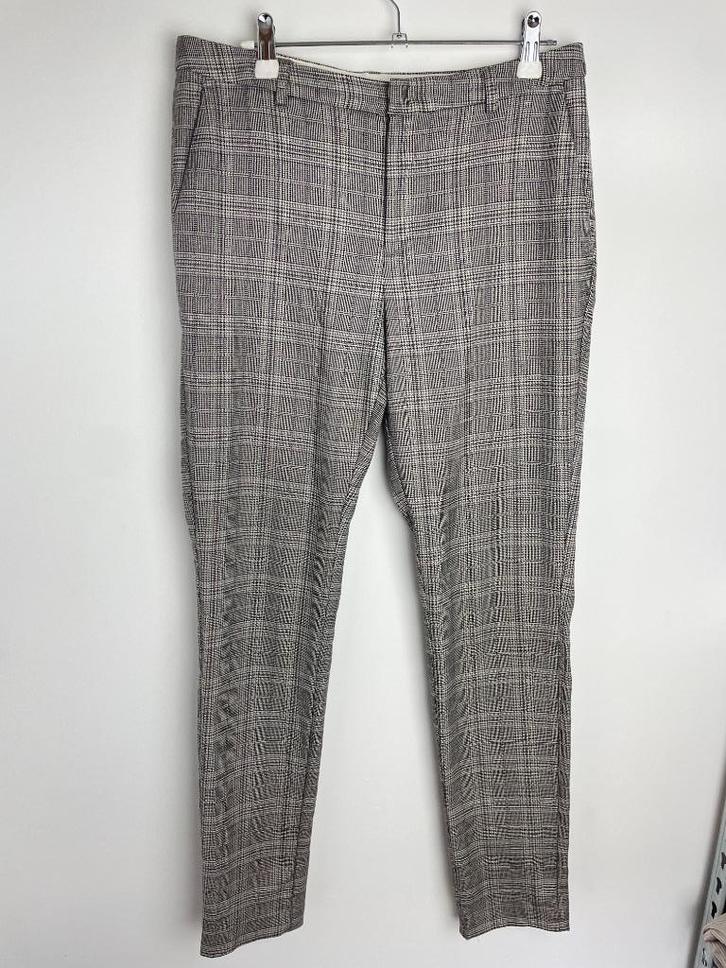 By-Bar Amsterdam grijs geruite pantalon S, Kleding | Dames, Broeken en Pantalons, Zo goed als nieuw, Maat 38/40 (M), Grijs, Lang