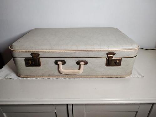 K441 VINTAGE jaren 50 koffer van geperst karton, Sieraden, Tassen en Uiterlijk, Koffers, Gebruikt, Overige materialen, 50 tot 60 cm
